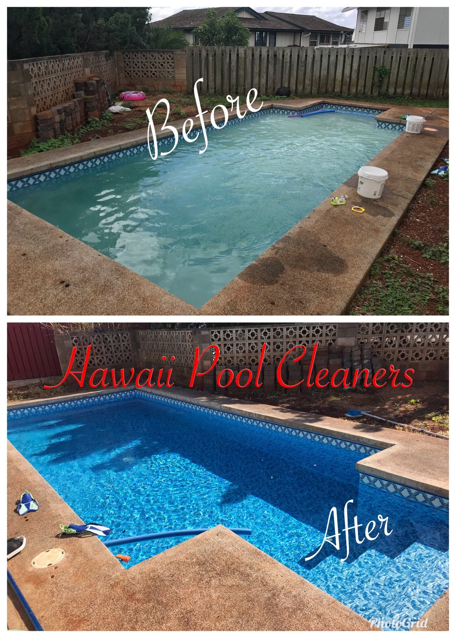 Pool work by Hawaii Pool Cleaners